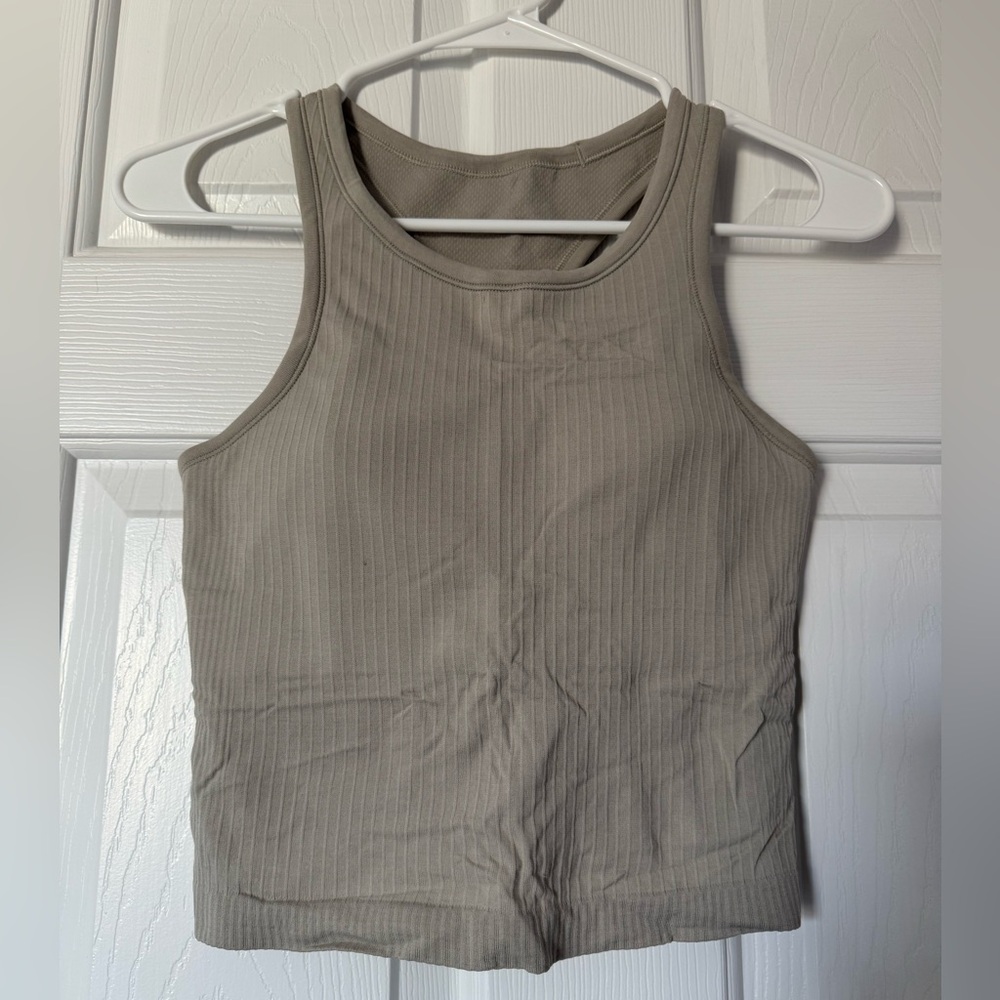 Lululemon Cropped Ebb To Street Racerback Tank